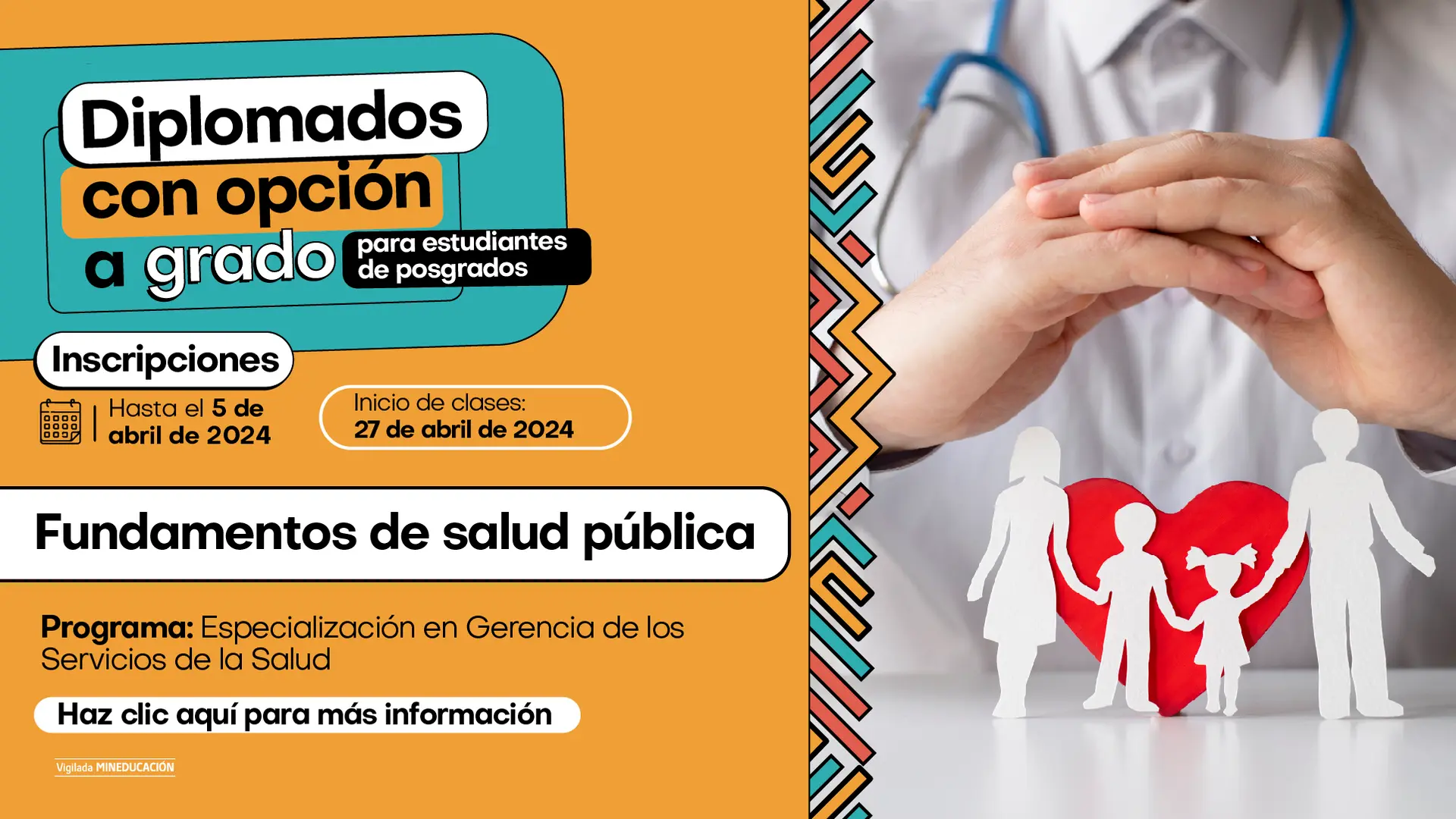 Diplomado con opción a grado para estudiantes de los programas de posgrados (especializaciones) 2024