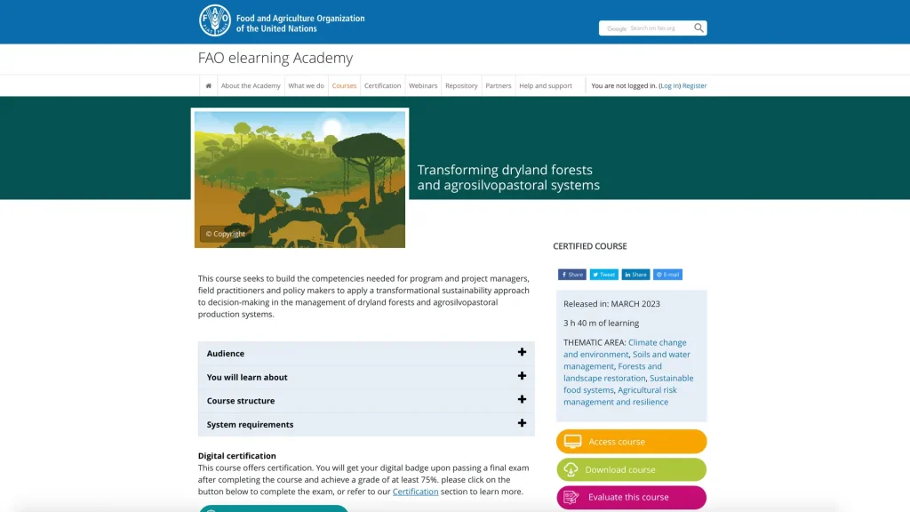 única universidad colombiana que participa en curso sobre cambio climático de la FAO