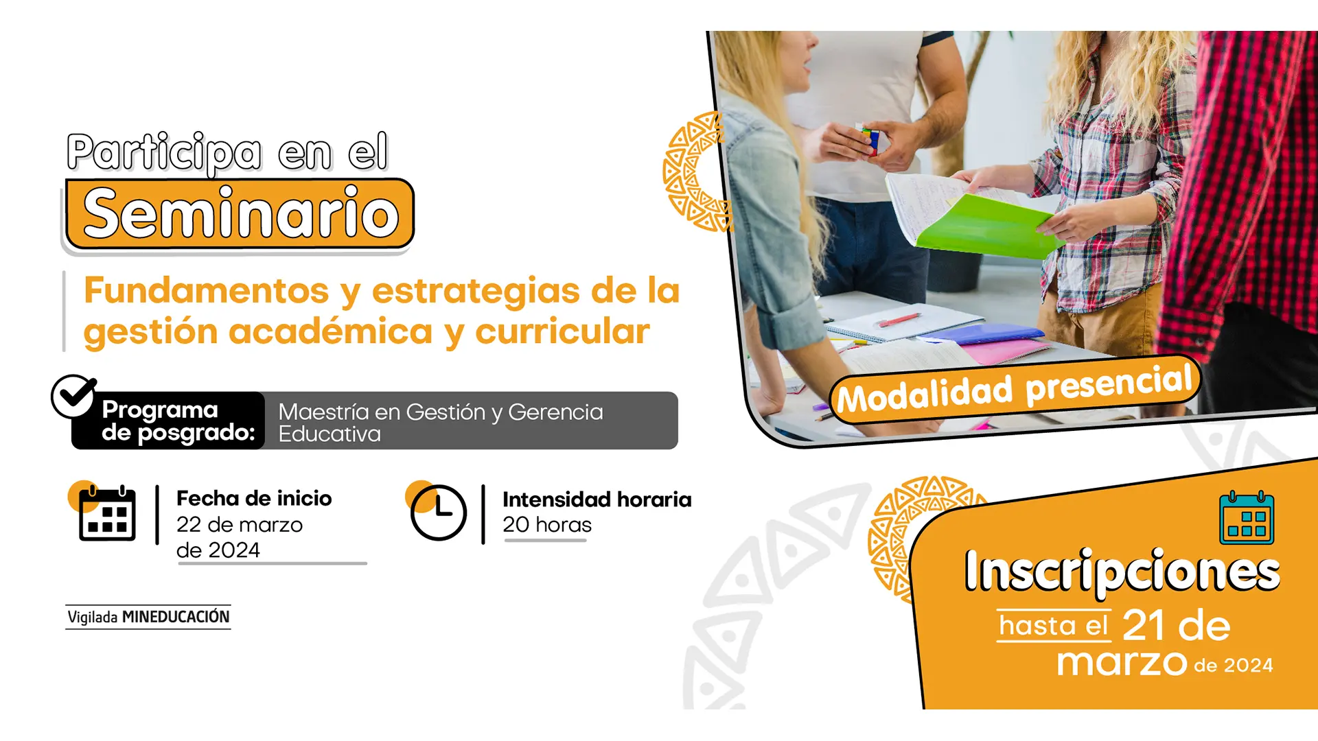 Curso: Fundamentos y estrategias de la gestión académica y curricular