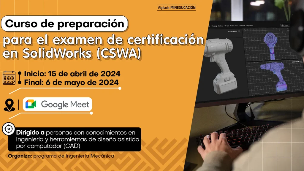 Hombre de espalda usando un programa de ingeniería en un computador