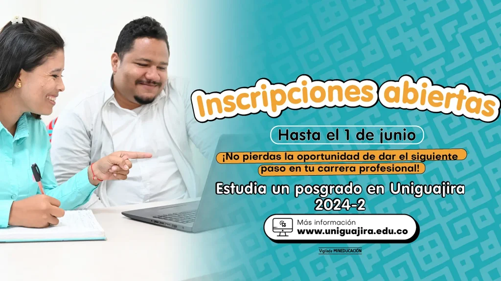 Inscripciones abiertas para programas de posgrado 2024-2.