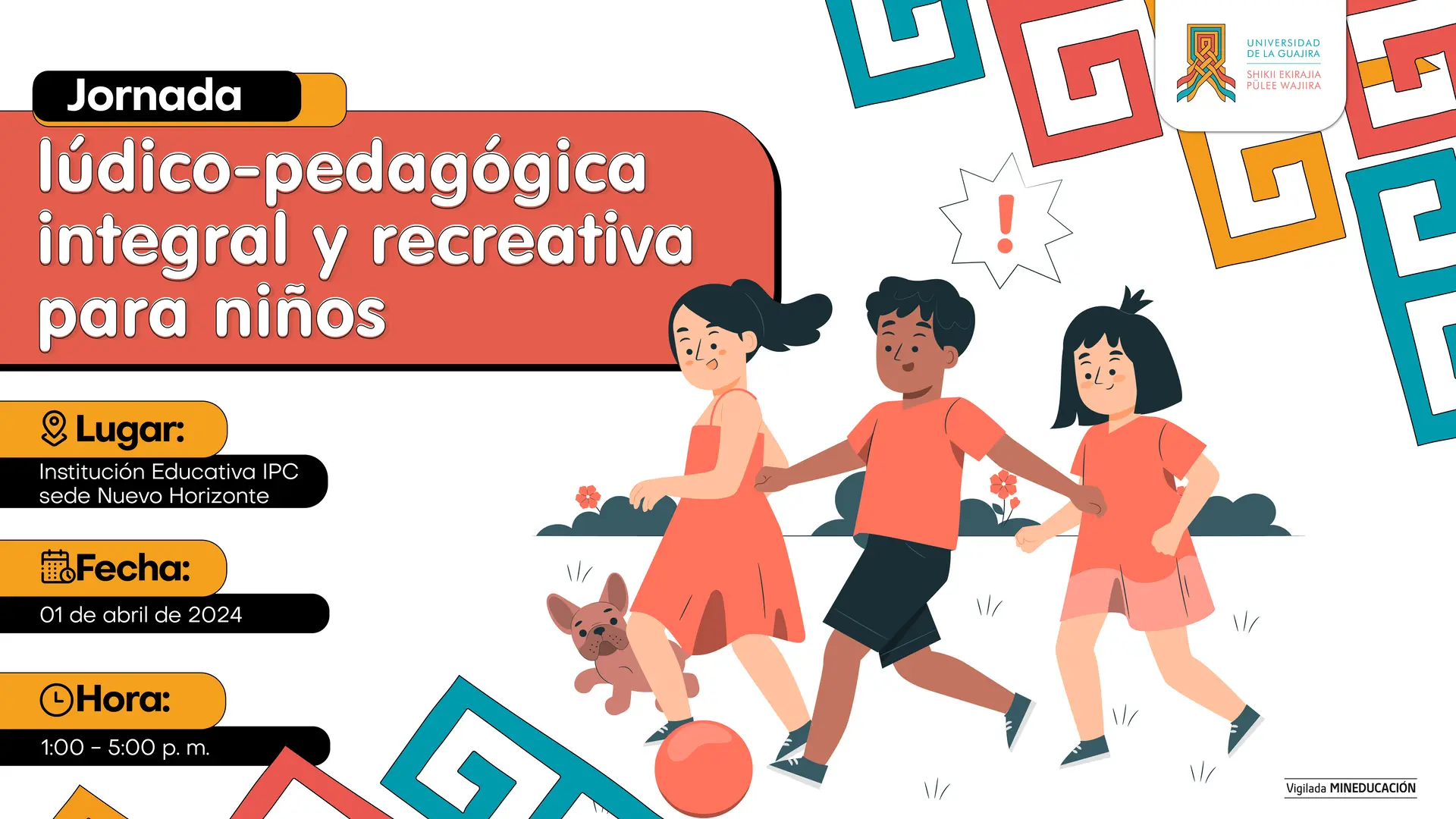 imagen de Jornada lúdico-pedagógica integral y recreativa para niños - Uniguajira