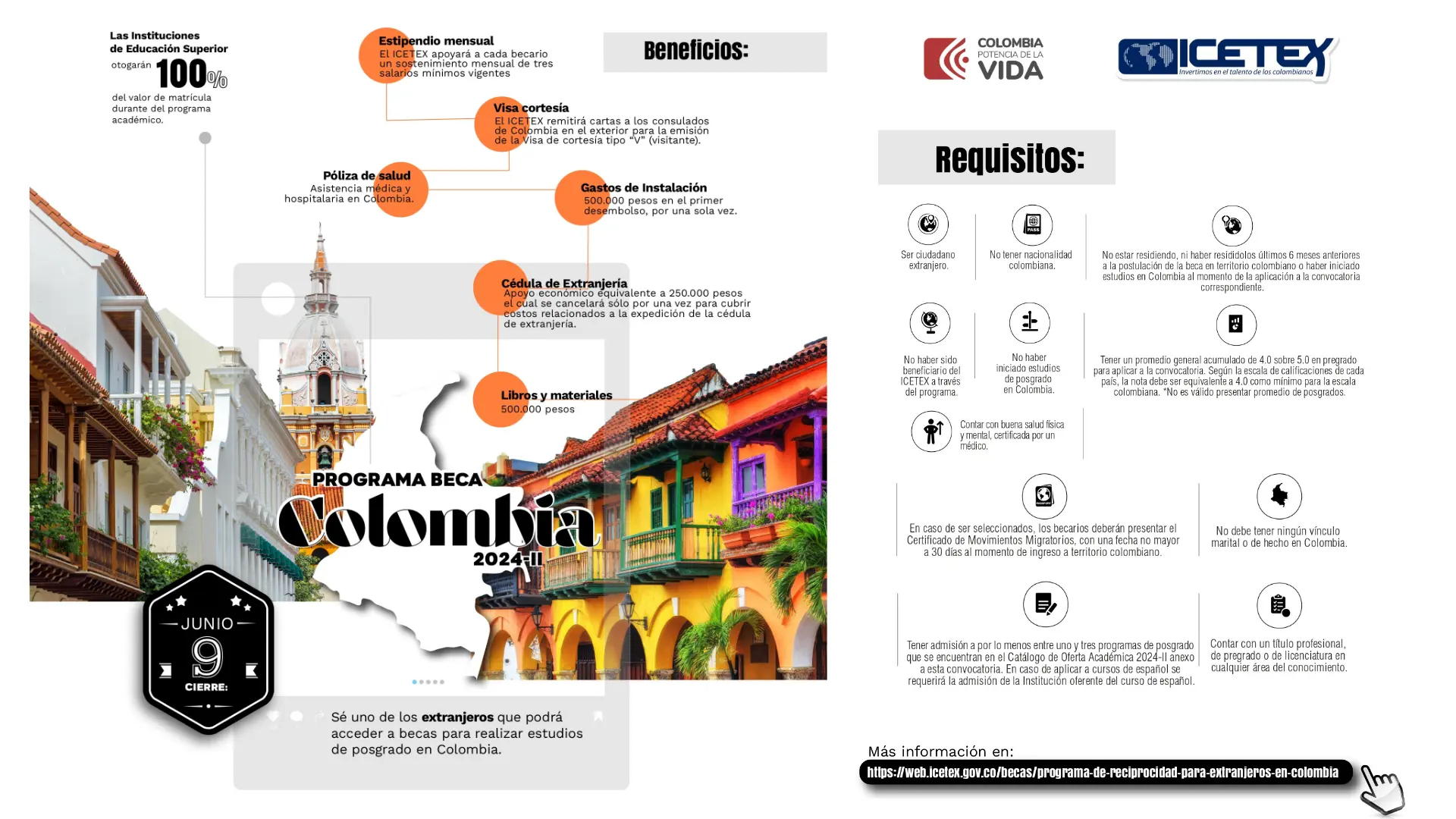 Programa beca Colombia para extranjeros 2024 - 02