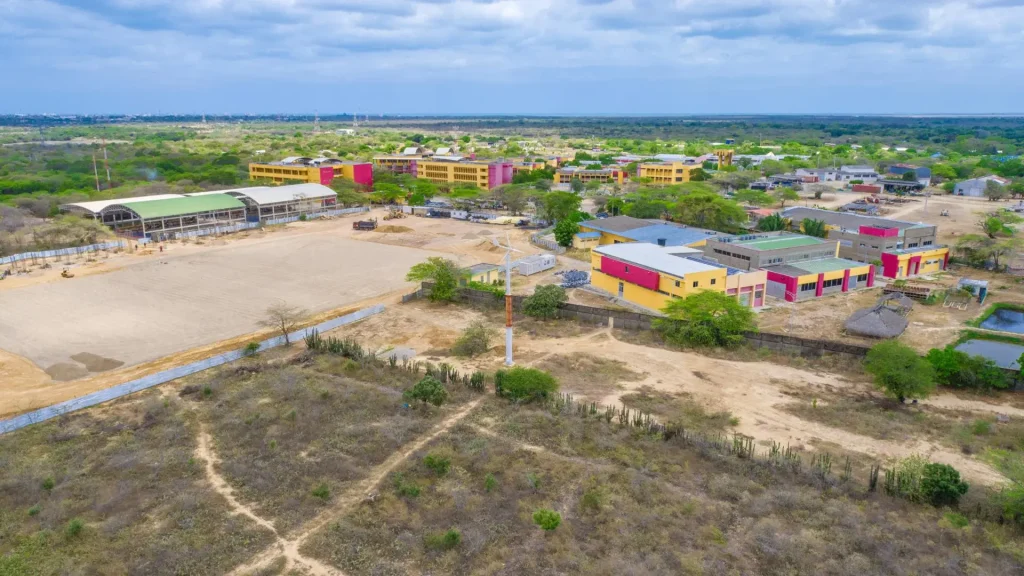Foto aerea de la universidad de la guajira