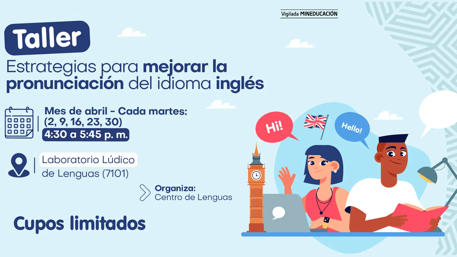 Taller: Estrategias para mejorar la pronunciación del idioma inglés.