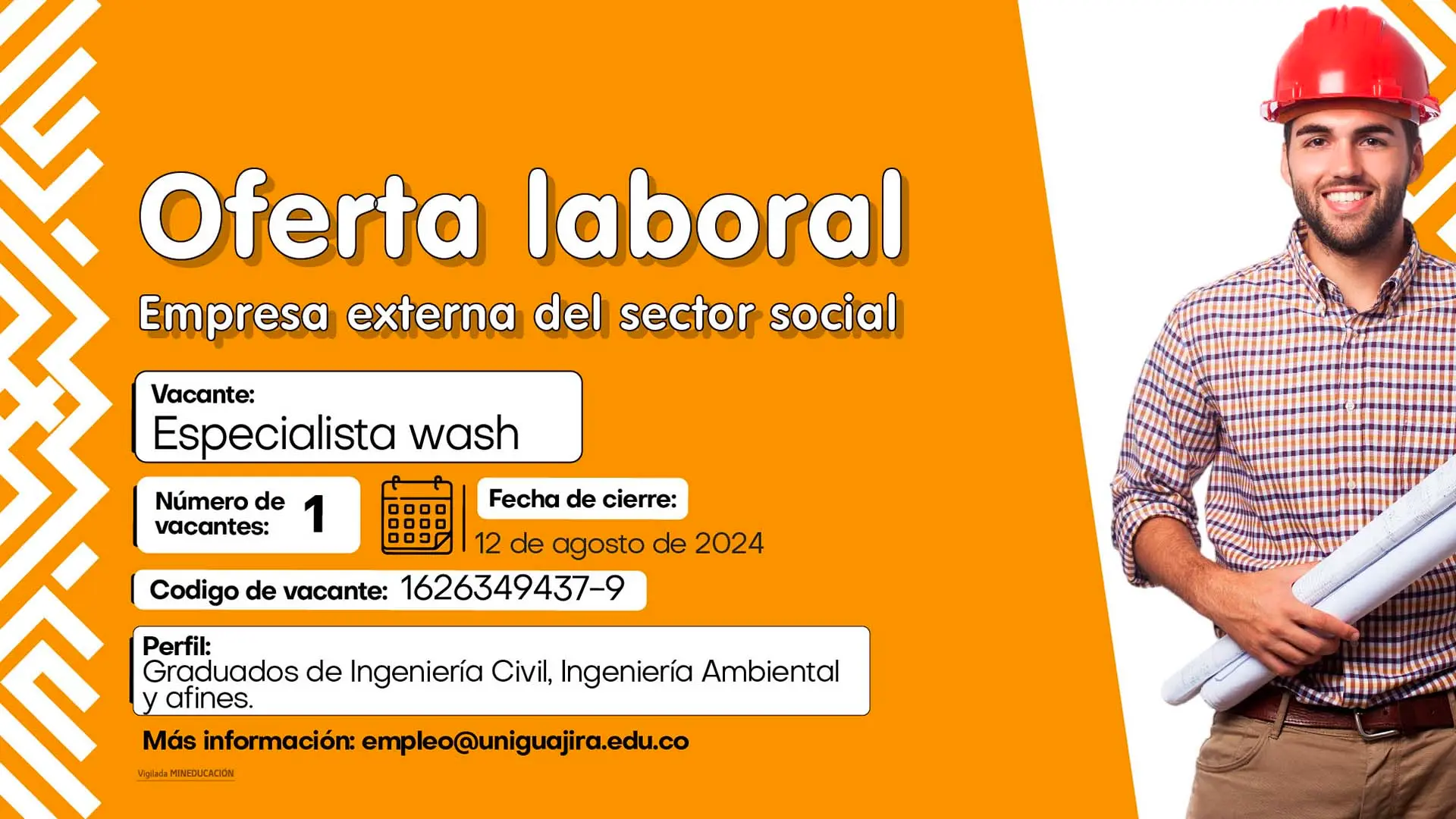 Oferta de empleo: Especialista WASH en Riohacha, La Guajira