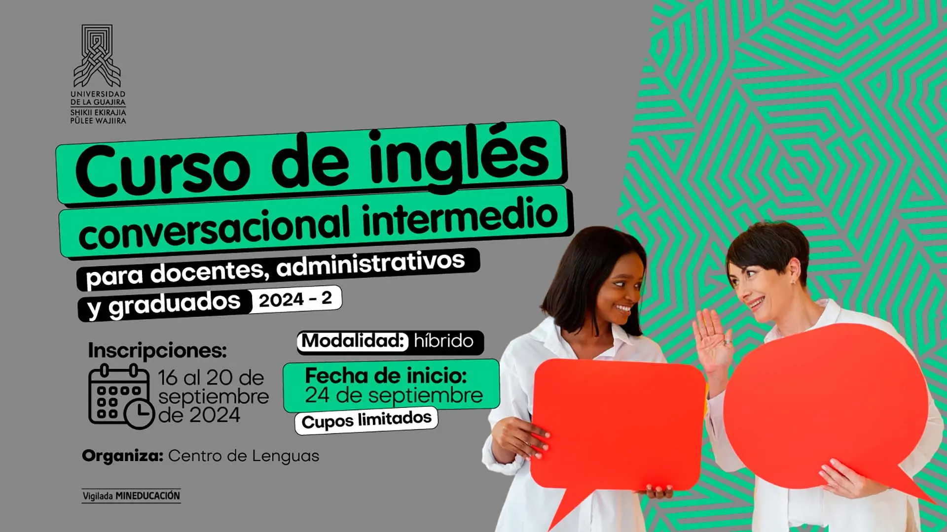 Curso de inglés conversacional intermedio para docentes, administrativos y graduados 2024 - 2