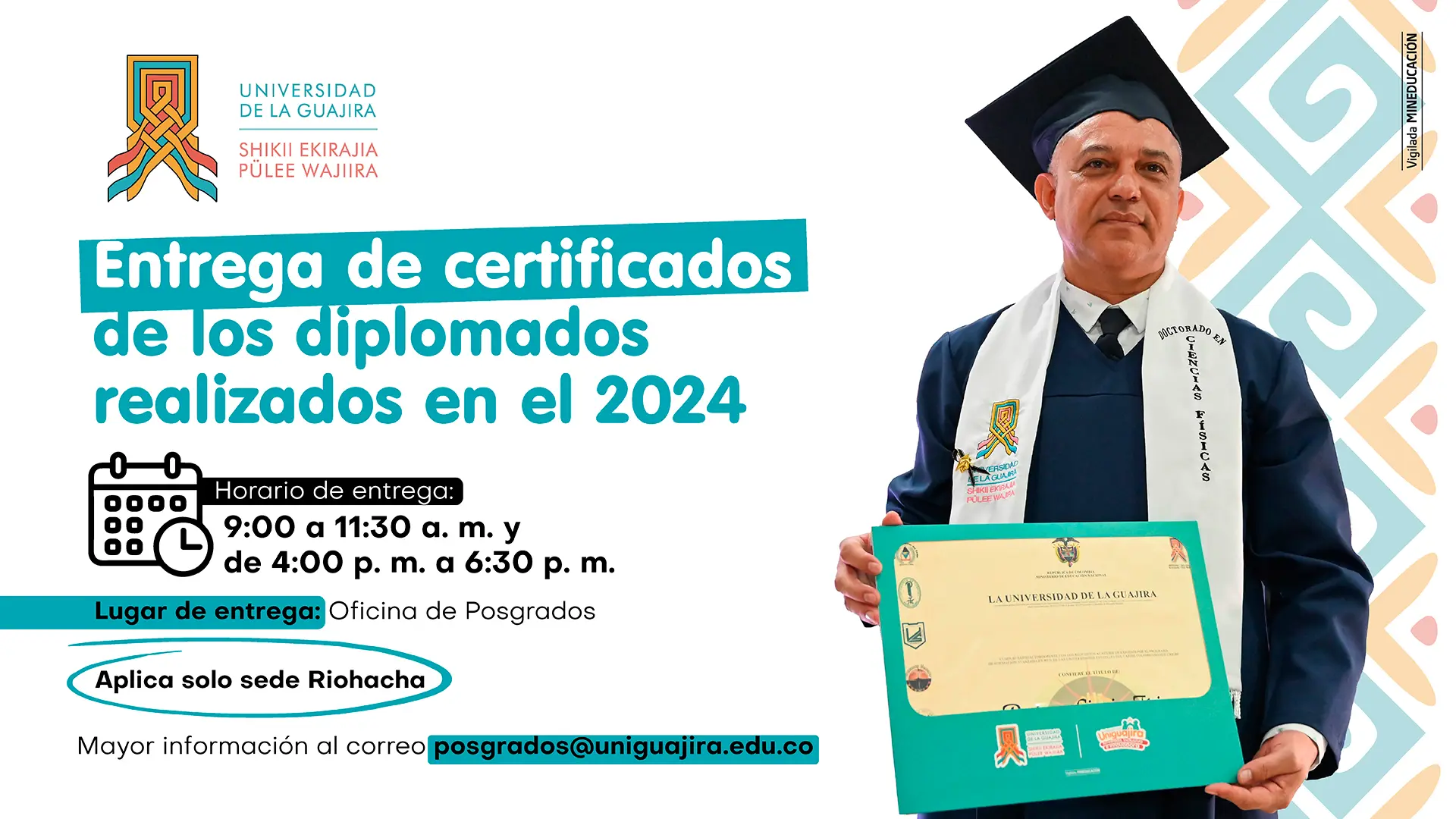 Entrega de certificados de diplomados 2024