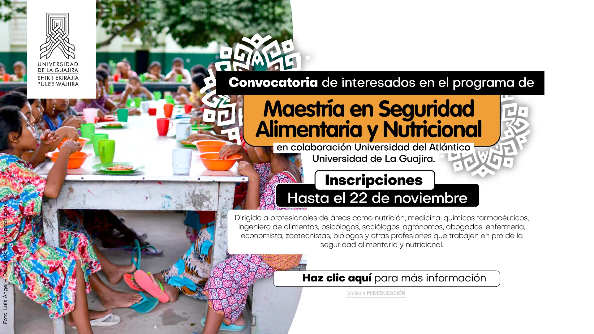 Convocatoria de interesados en la maestría en Seguridad Alimentaria y Nutricional