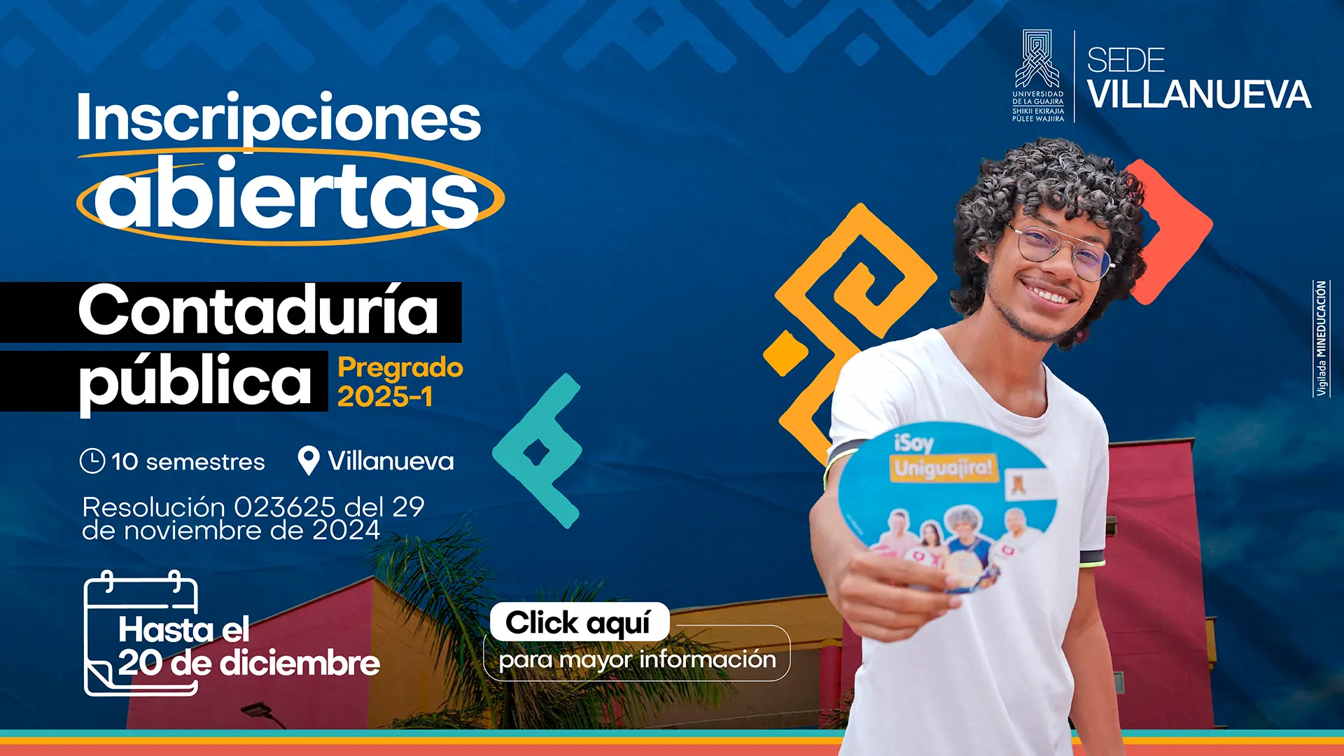 Inscripciones abiertas para el nuevo programa de Pregrado Contaduría Pública Sede Villanueva