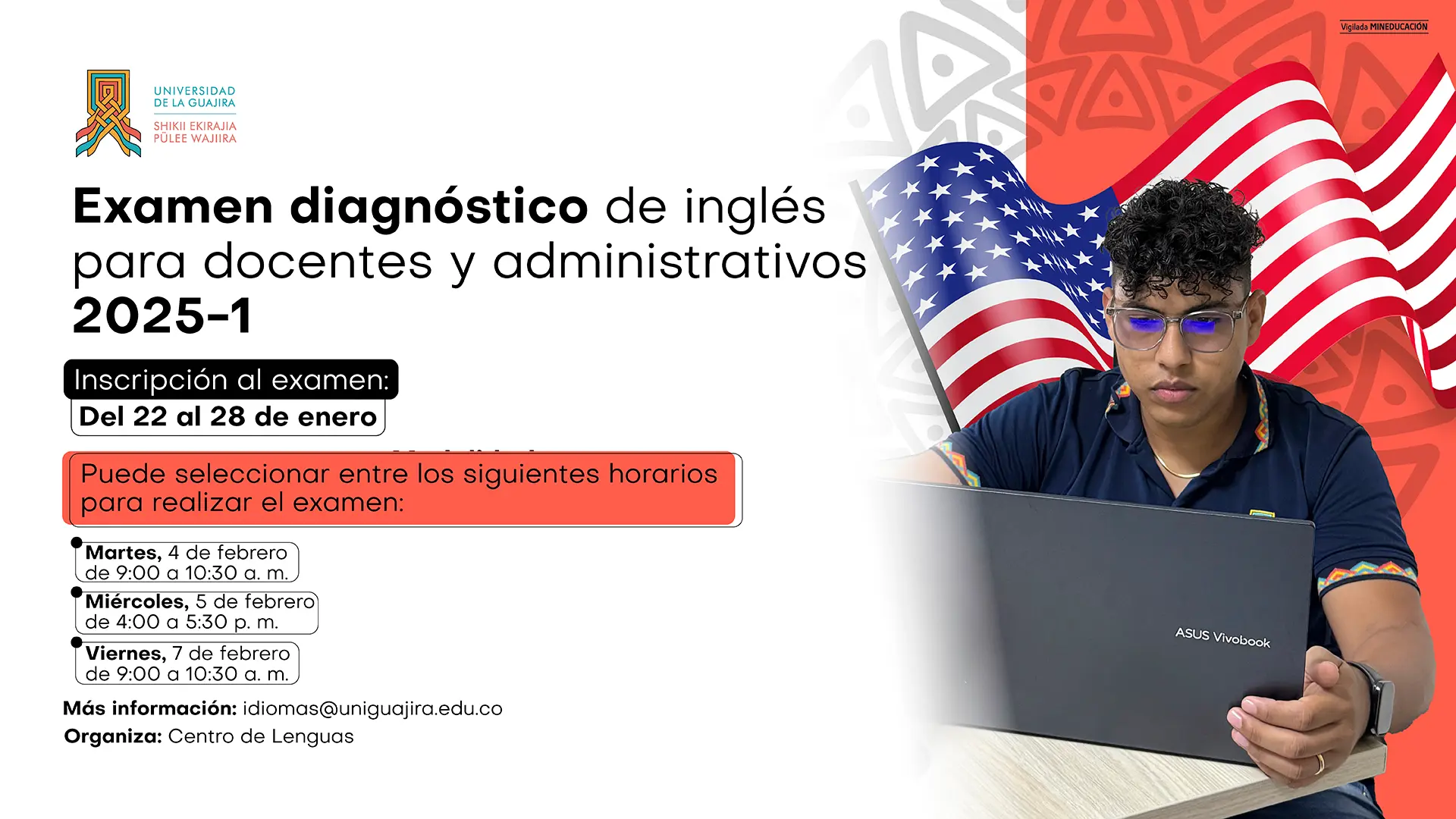 Examen diagnóstico de inglés para docentes y administrativos 2025-1