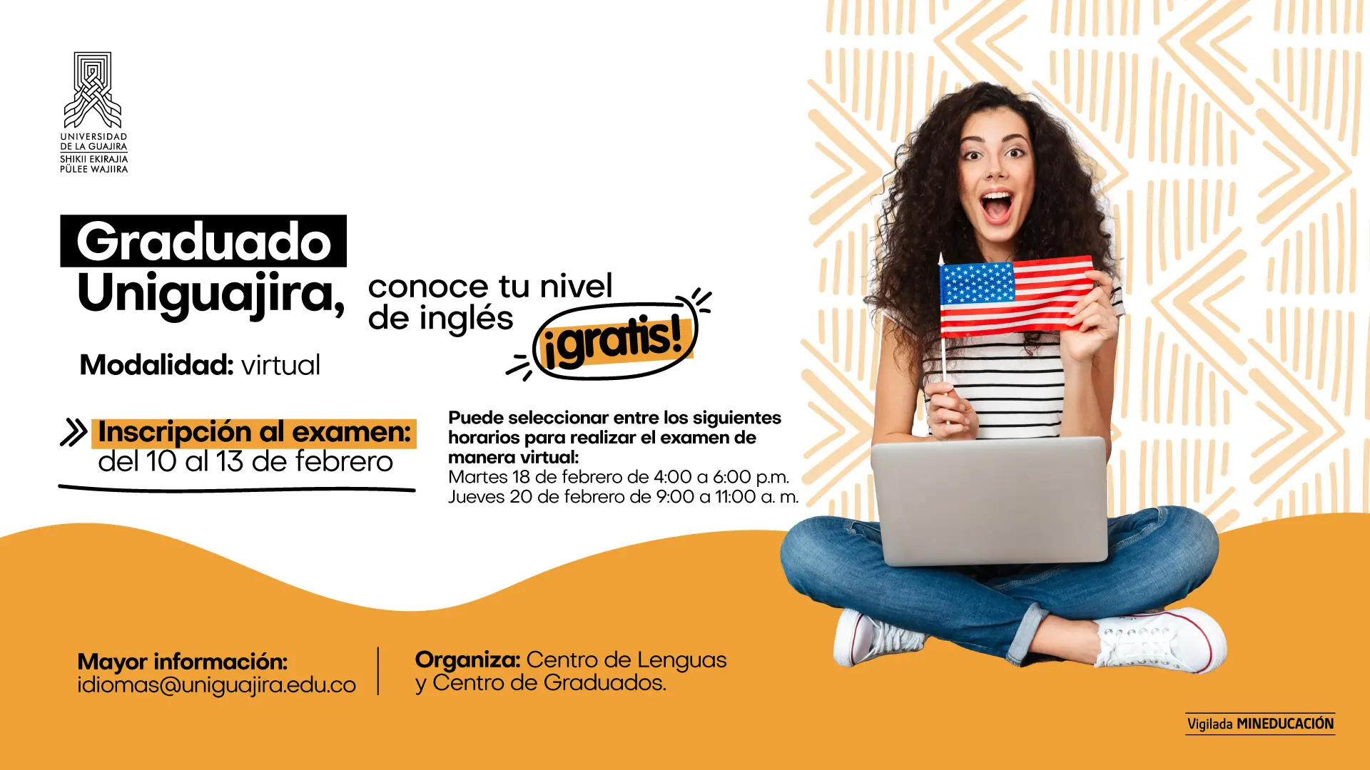 Graduado Uniguajira, conoce tu nivel de inglés, ¡gratis!