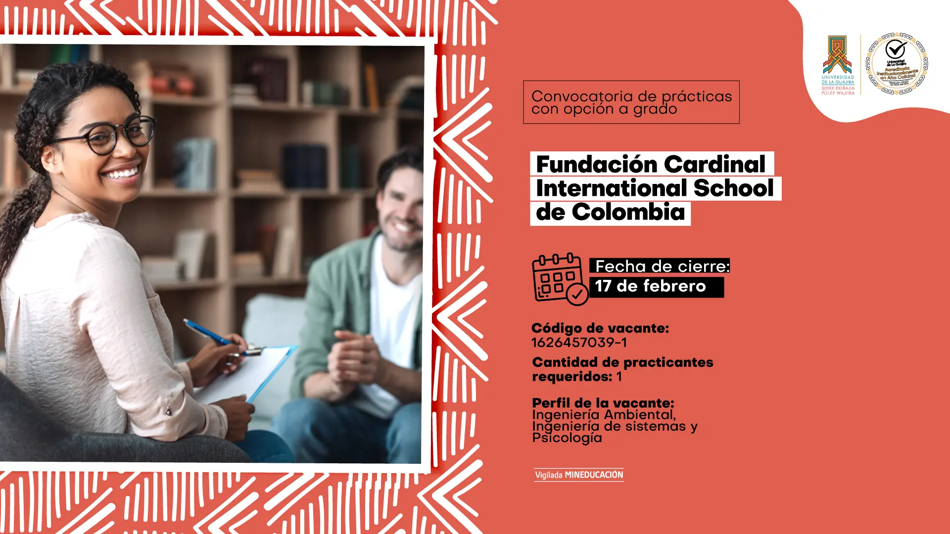 Convocatoria de Prácticas Académicas con opción a grado – Fundación Cardinal International School de Colombia