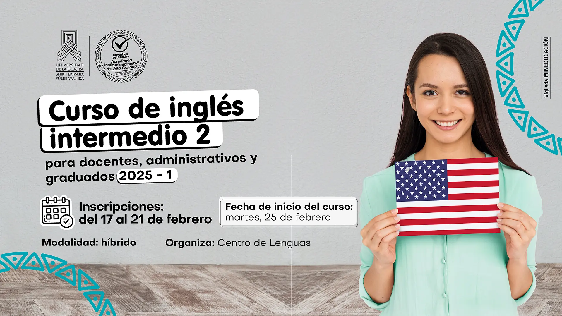 Curso de inglés intermedio 2 para docentes, administrativos y graduados 2025 - 1