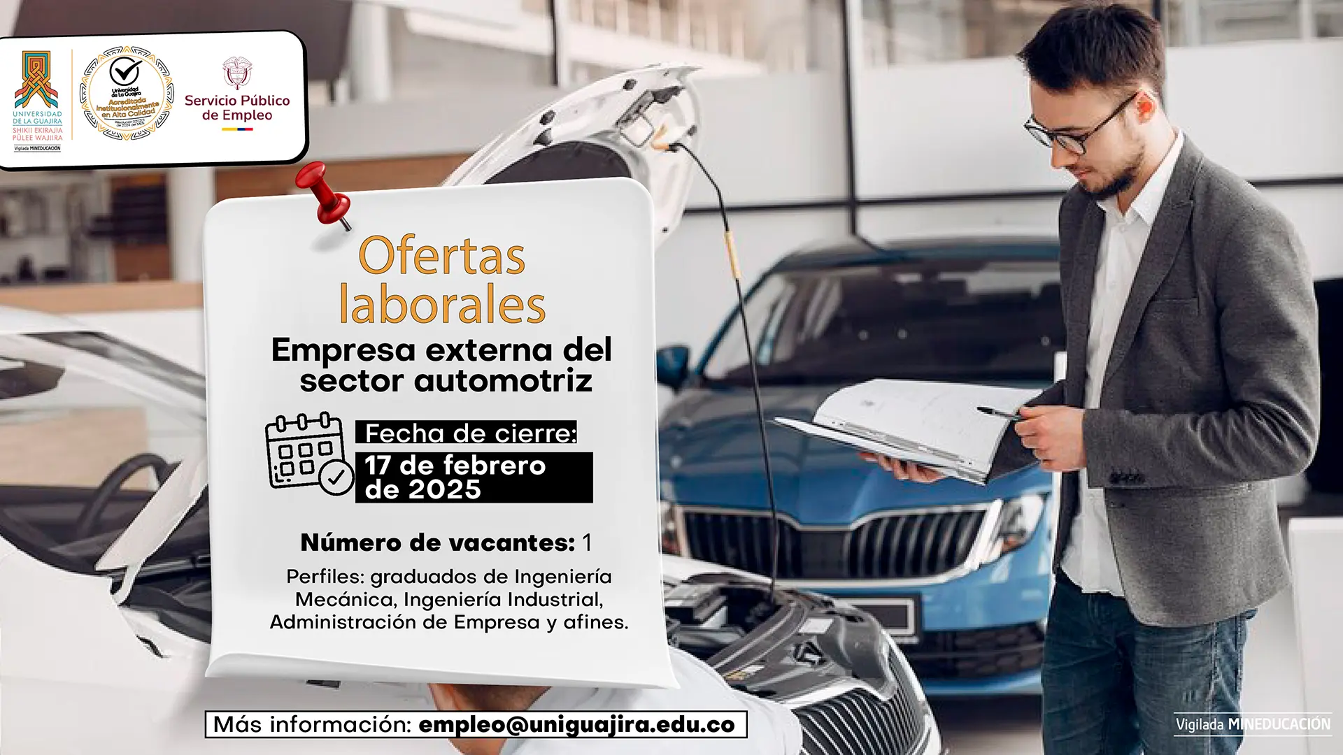 Oportunidad laboral: Coordinador de servicio en concesionario