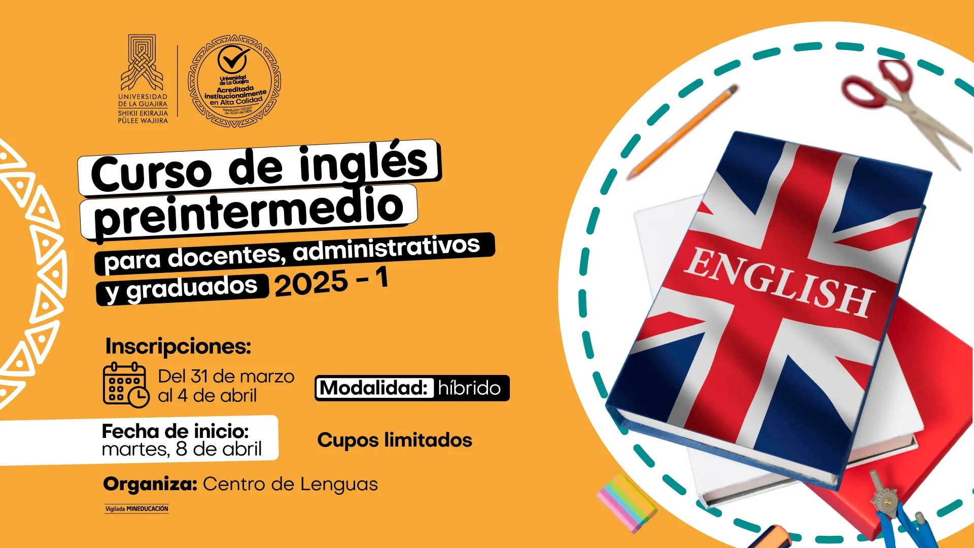 Curso de inglés preintermedio para docentes, administrativos y graduados 2025- 1
