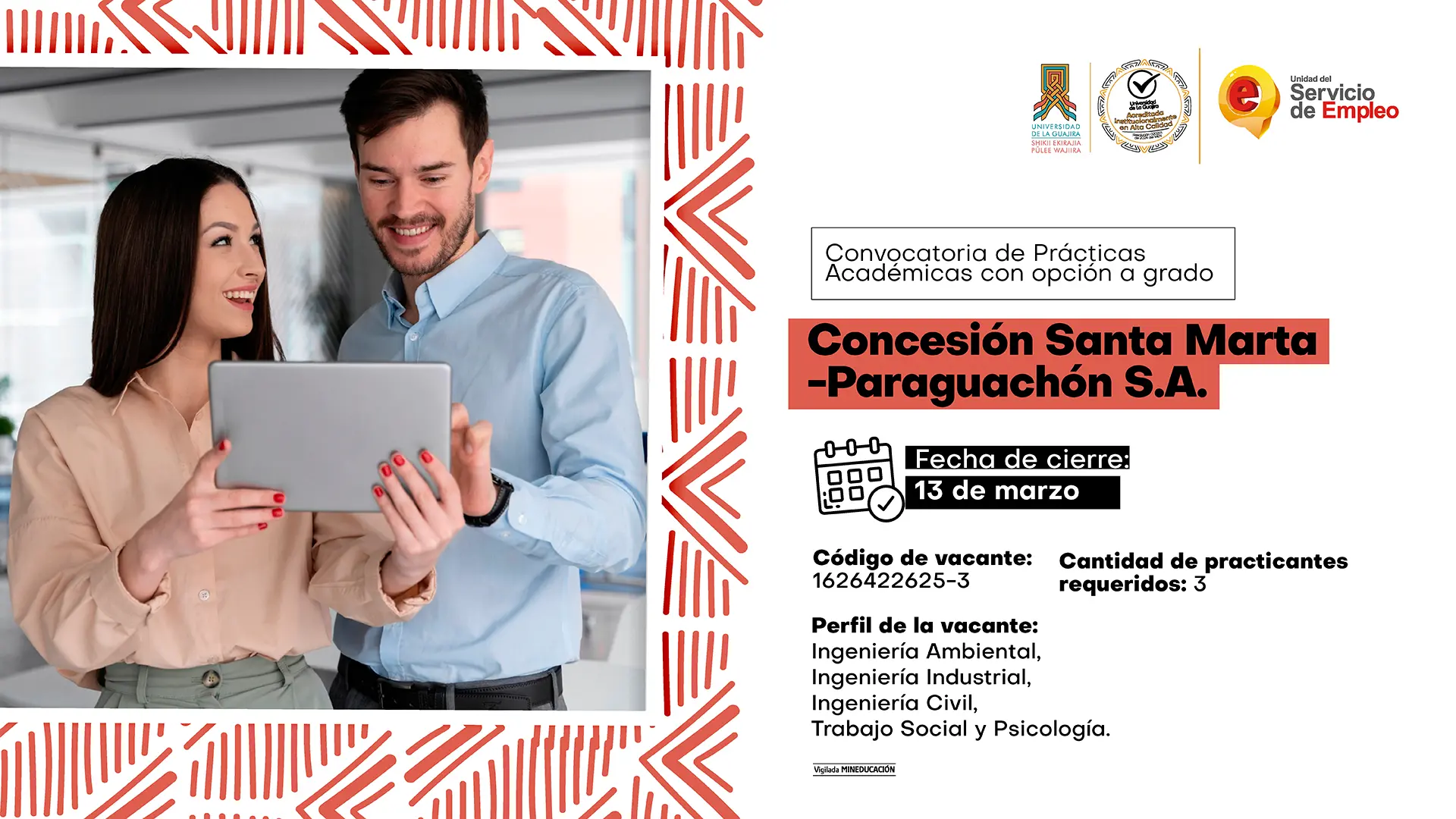 Prácticas Académicas con opción a grado – Concesión Santa Marta-Paraguachón S.A.