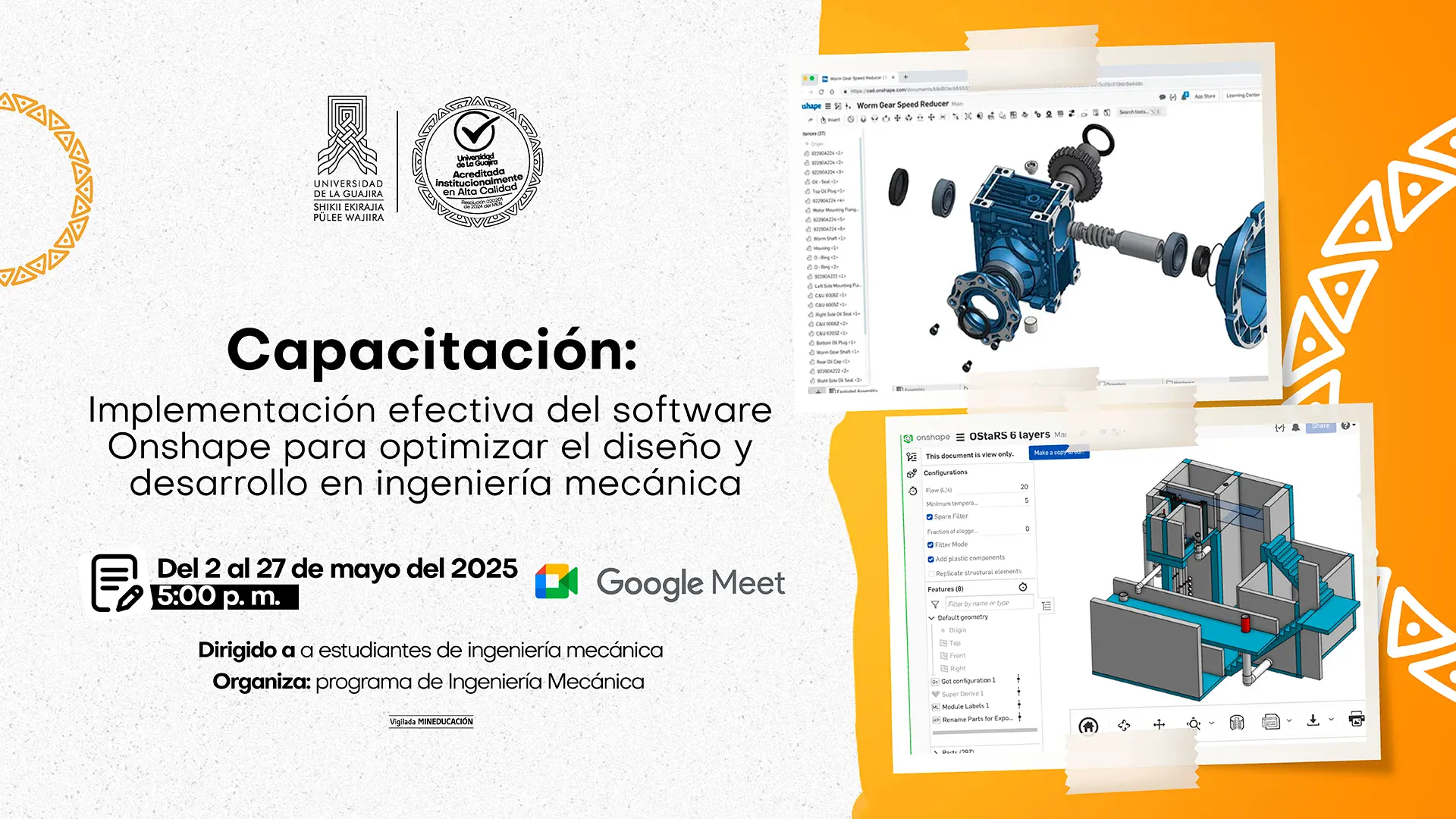 Capacitación: Implementación efectiva del software Onshape para optimizar el desarrollo en ingeniería mecánica