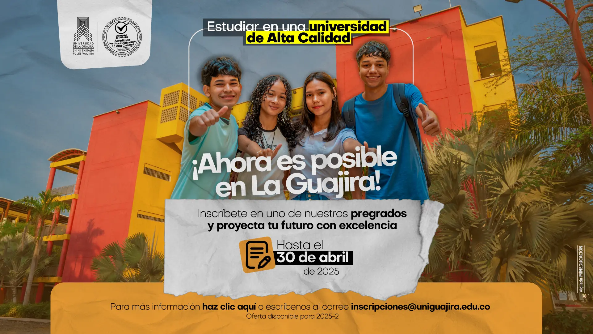 Inscripción abiertas programas de Pregrado 2025-2