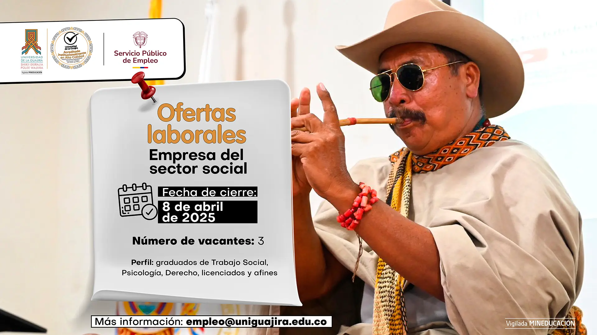 Oferta Laboral: Profesional wayuú en desarrollo social y comunitario