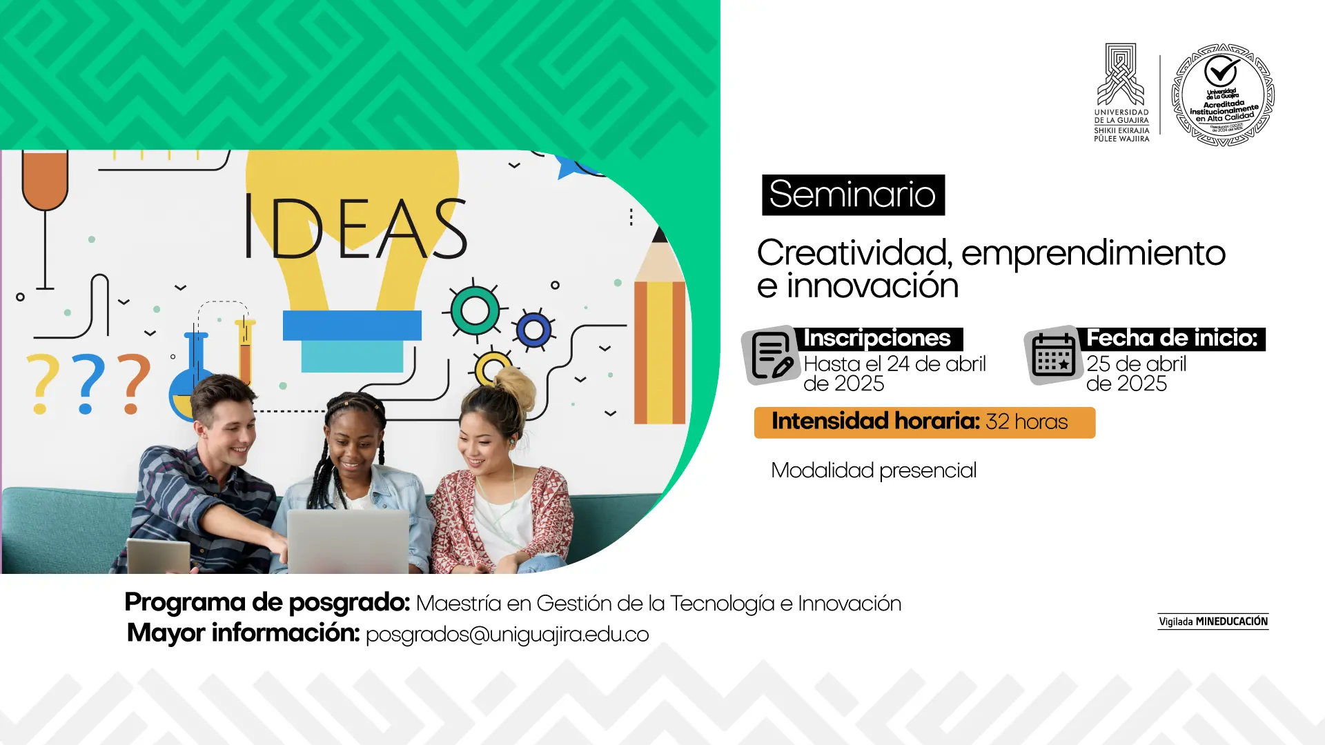 Seminario: Creatividad, emprendimiento e innovación