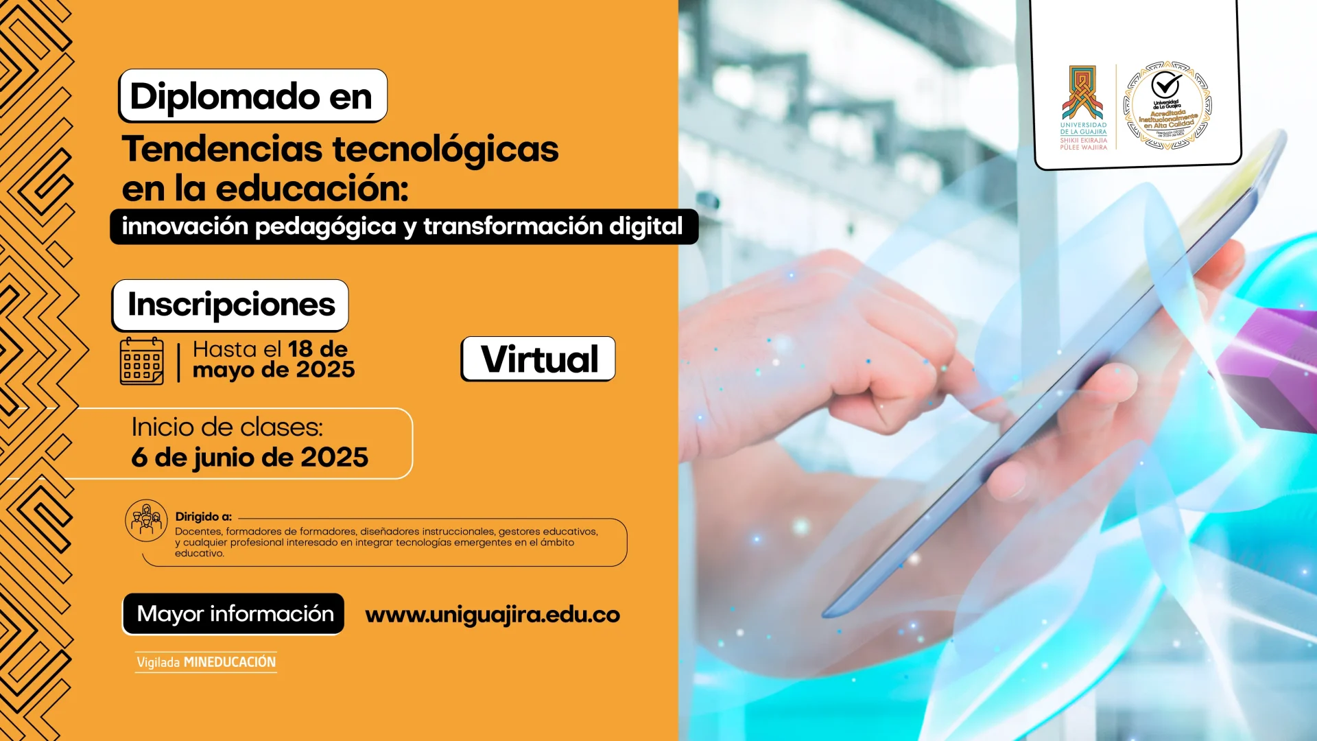 Diplomado: Tendencias tecnológicas en la educación: innovación y transformación digital