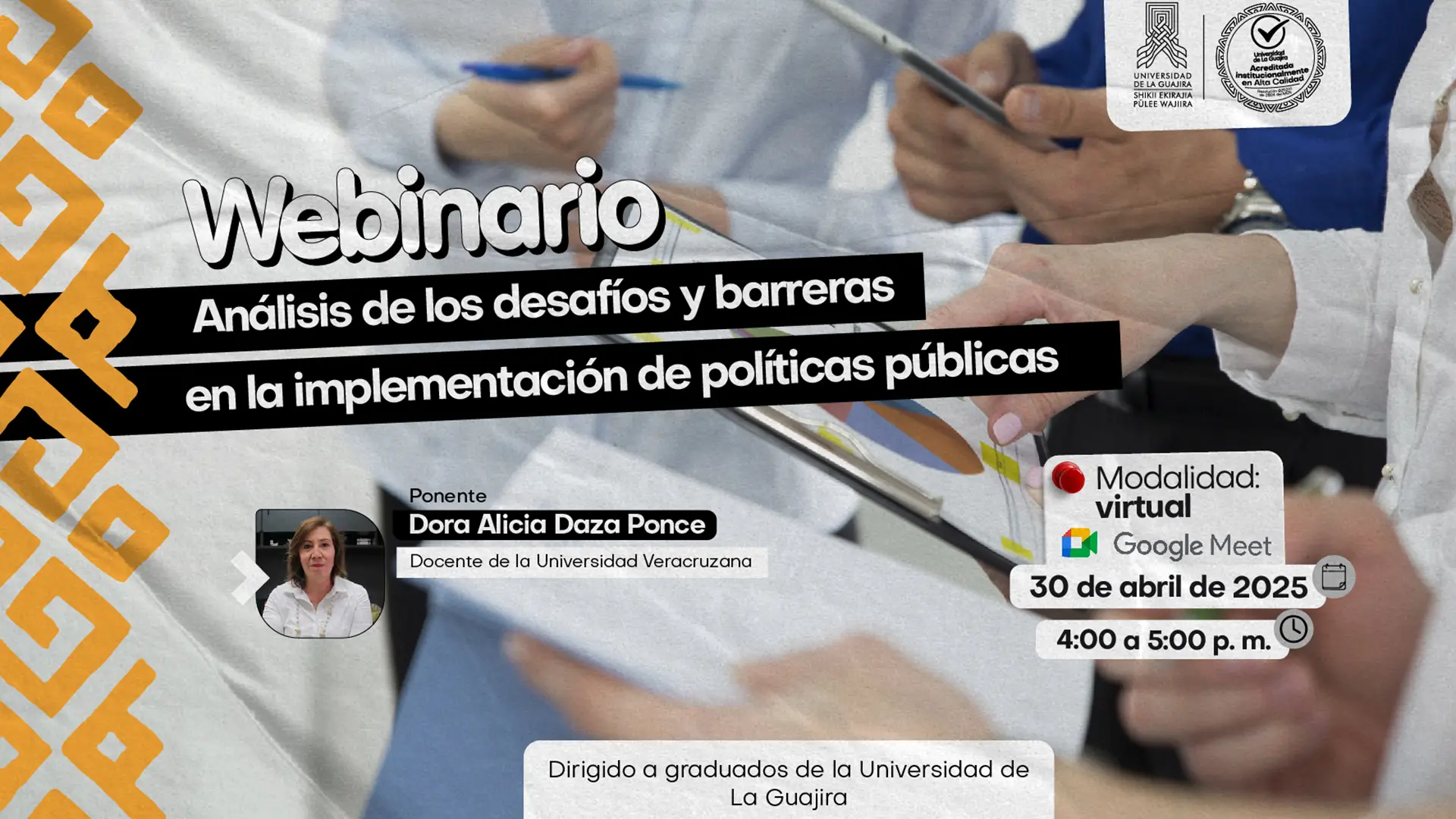 Webinario: Análisis de los desafíos y barreras en la implementación de políticas públicas