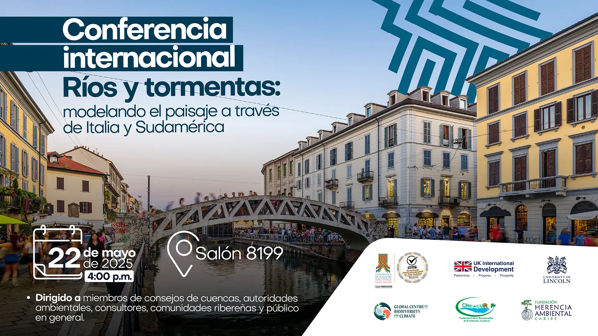 Conferencia internacional Ríos y tormentas modelando el paisaje a través de Italia y Sudamérica.