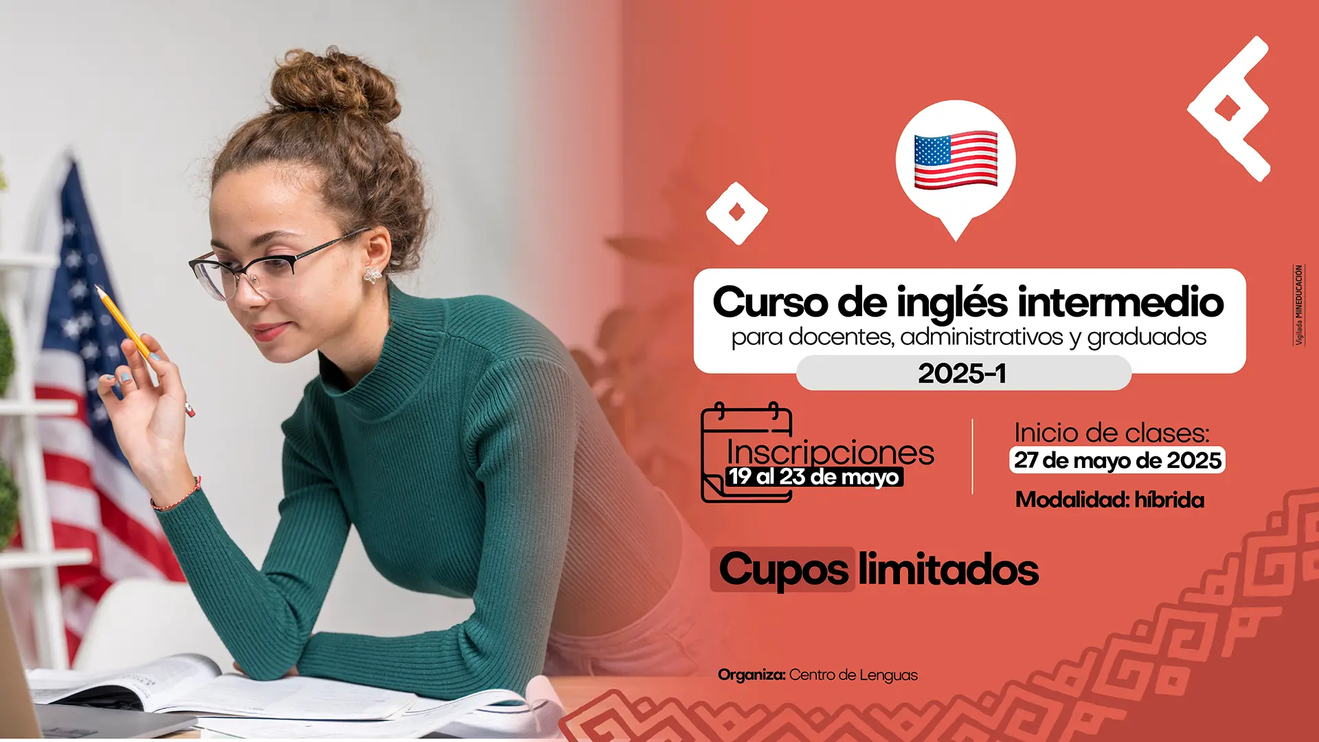 Curso de inglés intermedio para docentes, administrativos y graduados 2025-1