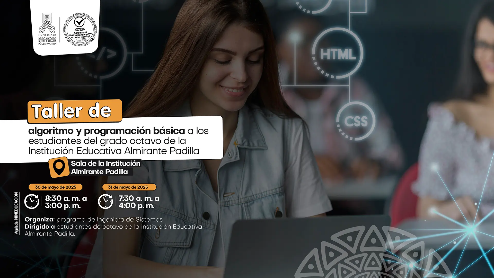 Taller de algoritmo y programación básica a los estudiantes del grado octavo de la Institución Educativa Almirante Padilla