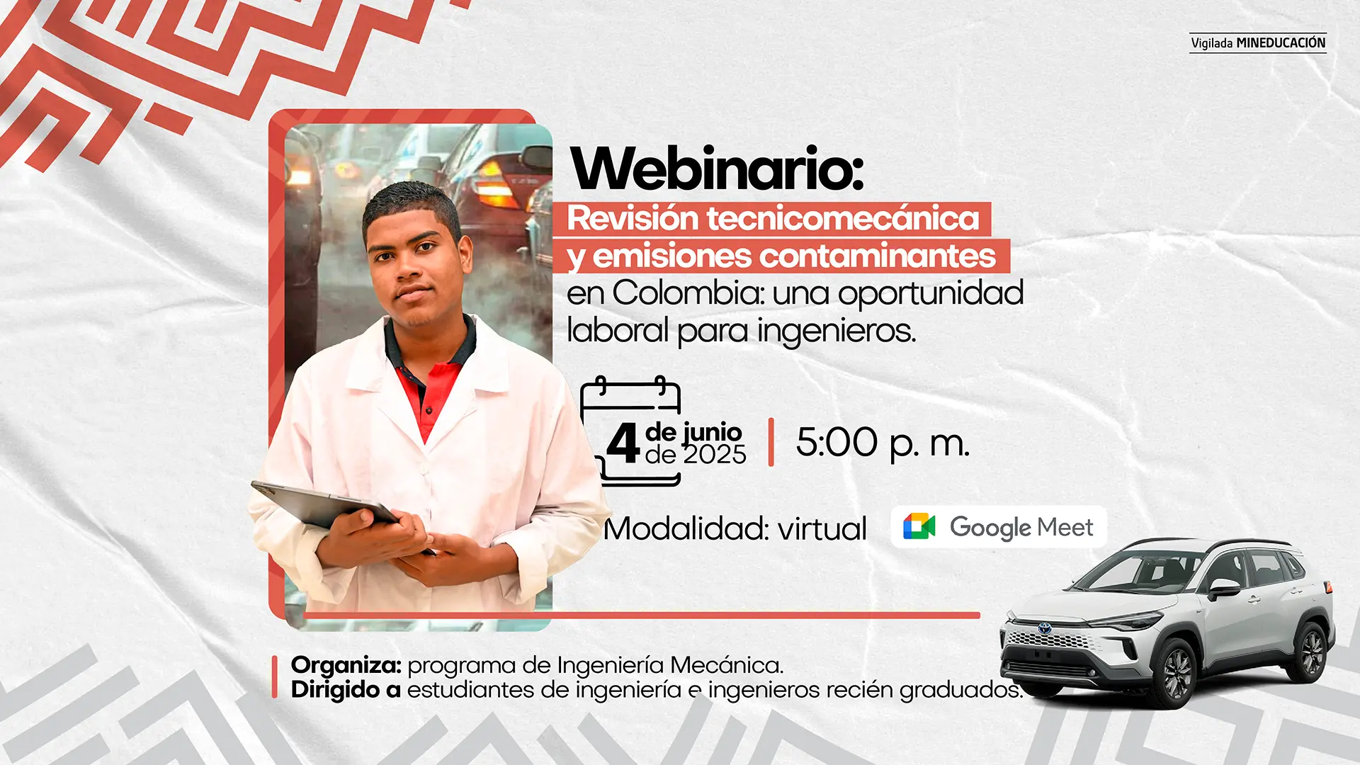 Webinario: Revisión tecnicomecánica y emisiones contaminantes en Colombia: una oportunidad laboral para ingenieros