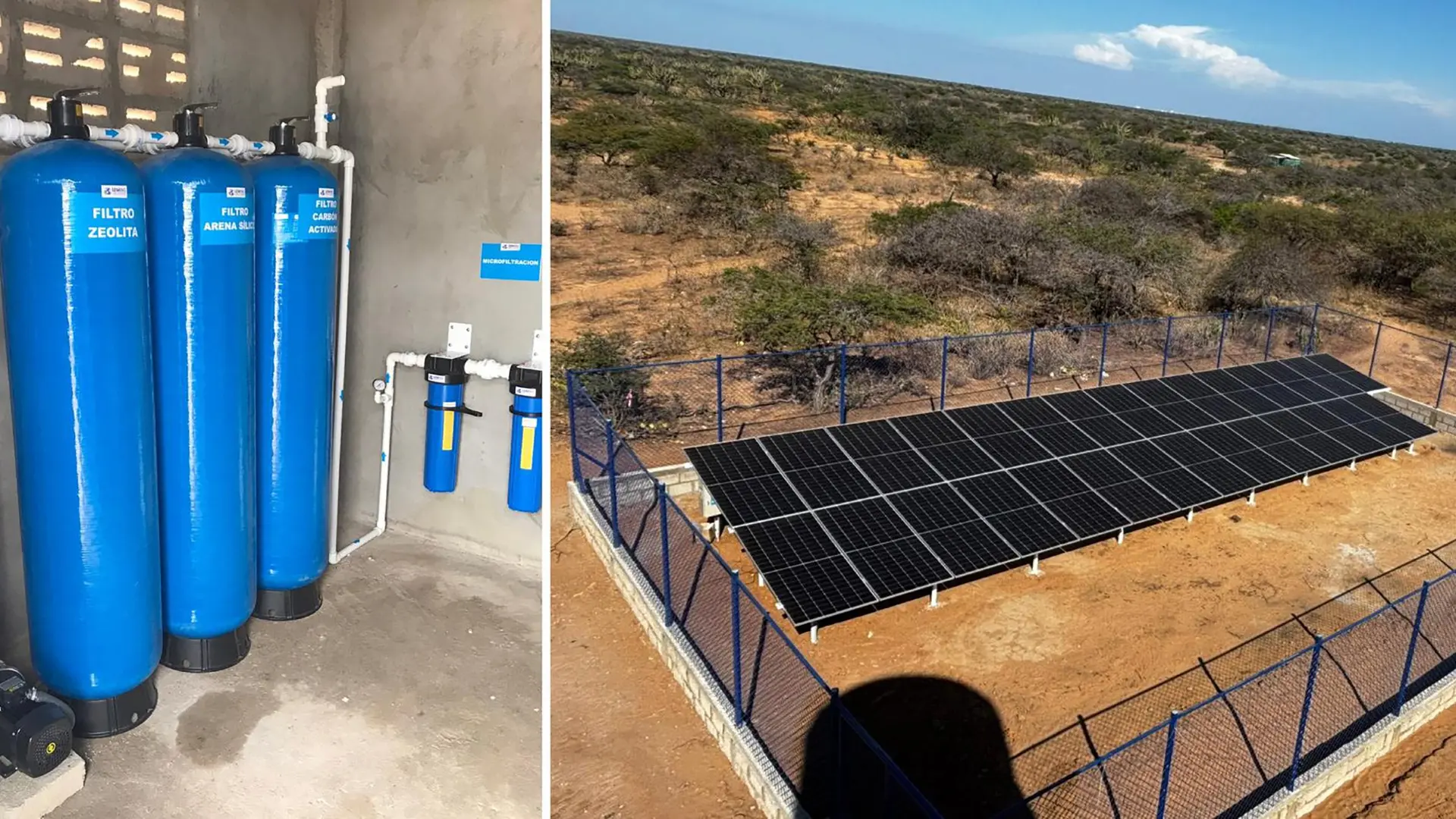 Sistema de abastecimiento de agua potable instalado en la comunidad indígena de Sishimana