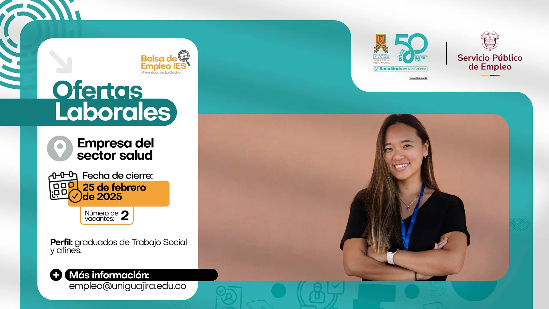 imagen de Convocatoria laboral para profesionales en Trabajo Social en institución de salud ubicada en Maicao, La Guajira.