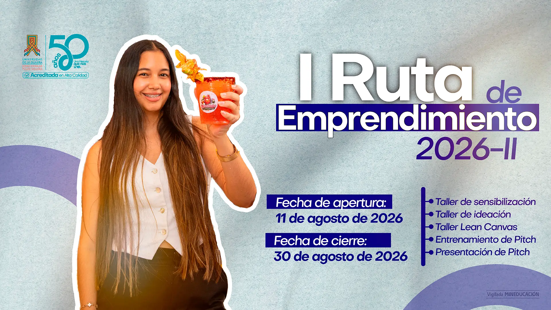 Afiche de evento sobre la l Ruta de Emprendimiento 2026-ll